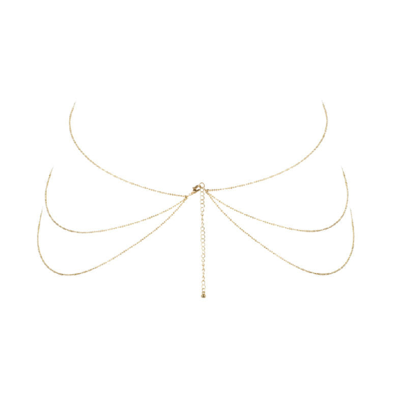 BIJOUX - MAGNIFIQUE CADENAS METLICAS PARA EL CUERPO 8 DORADO