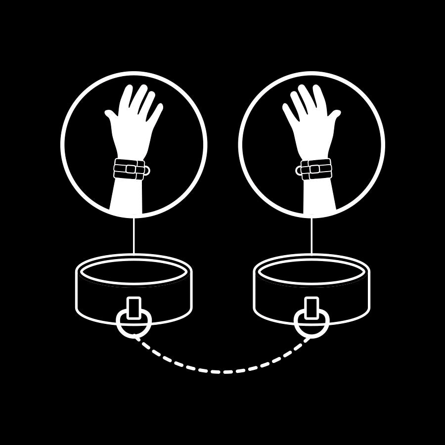 FETISH SUBMISSIVE - ESPOSAS CUERO VEGANO CON FORRO DE NOPRENO